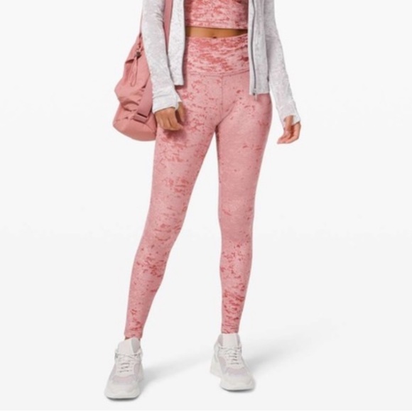 lululemon athletica Pants - Lululemon Wunder Lounge High-Rise Tight 28" *Crushed Velvet
Soft Cranberry 6
